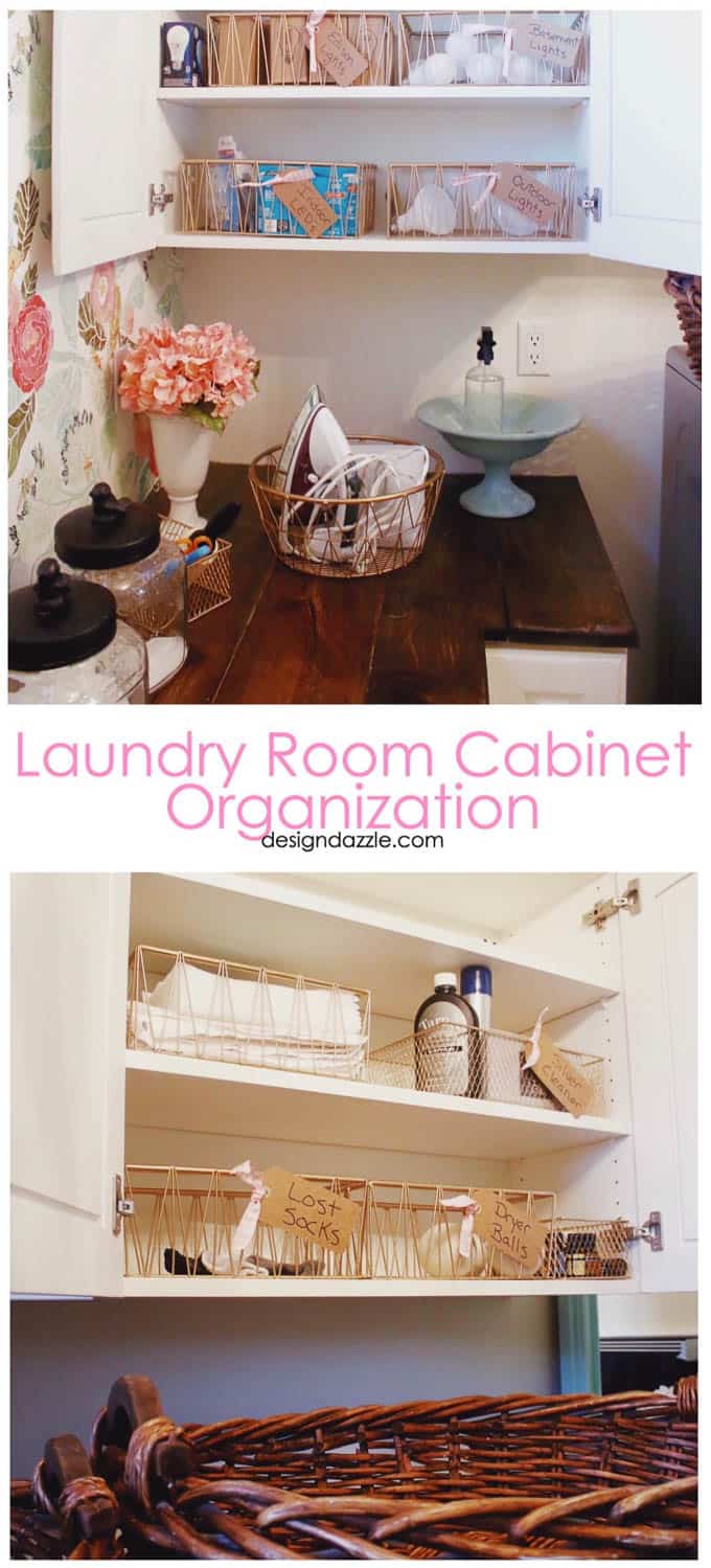 Gorgeous Laundry Room! Great ideas for laundry organization and decor. #laundryroomdesign #laundryroommakeover