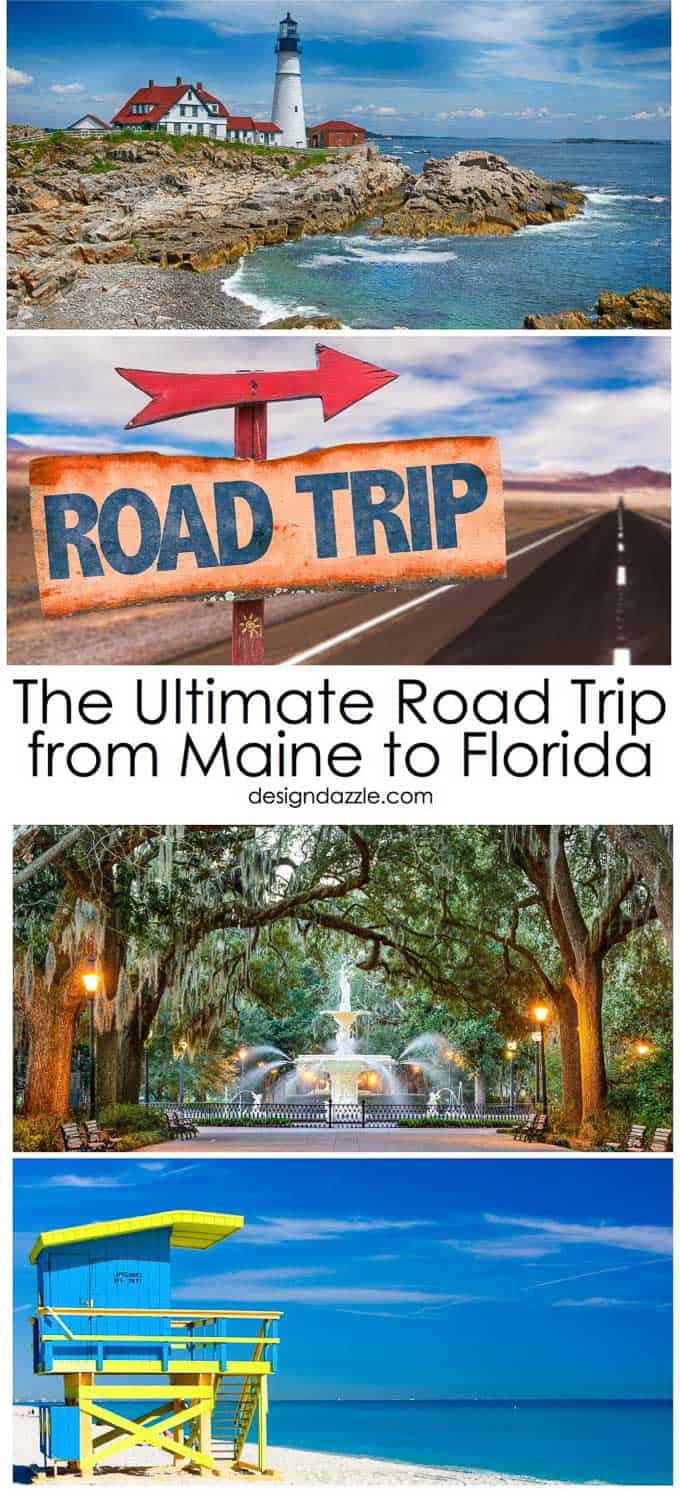 From Maine to Florida, this route has been well-traveled for the last 60 years. This beautiful route makes for the ultimate road trip! | Design Dazzle