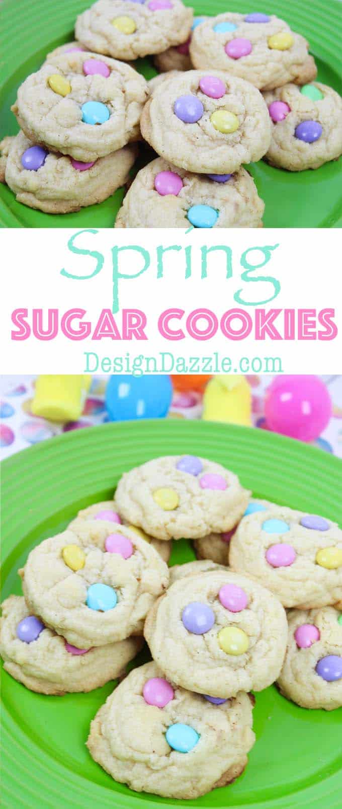 These delicious spring sugar cookies are as delicious as they are cute! You and your family will absolutely love trying out a new recipe and making them together! | Design Dazzle