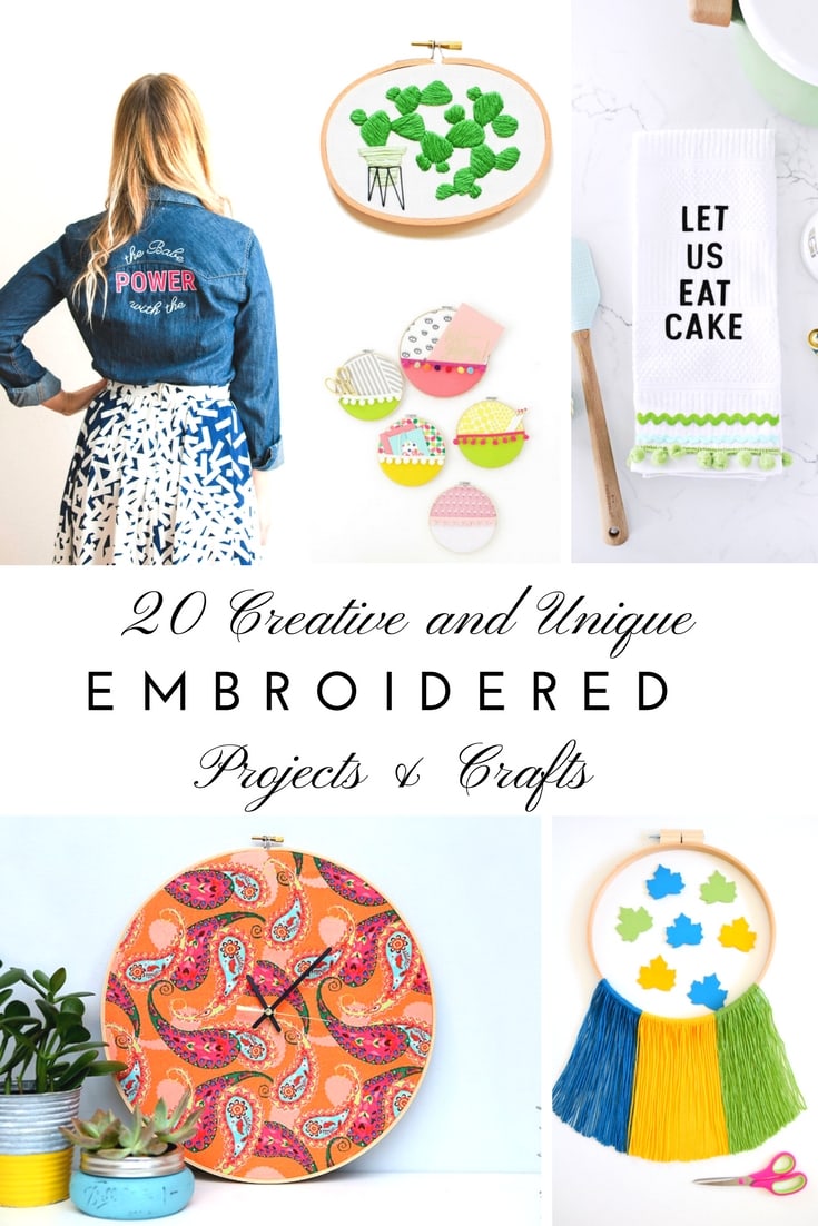 If you're into embroidery (or even if you're not) these fun, beautiful embroidered crafts and projects will definitely thrill you and draw you in! Check them out!