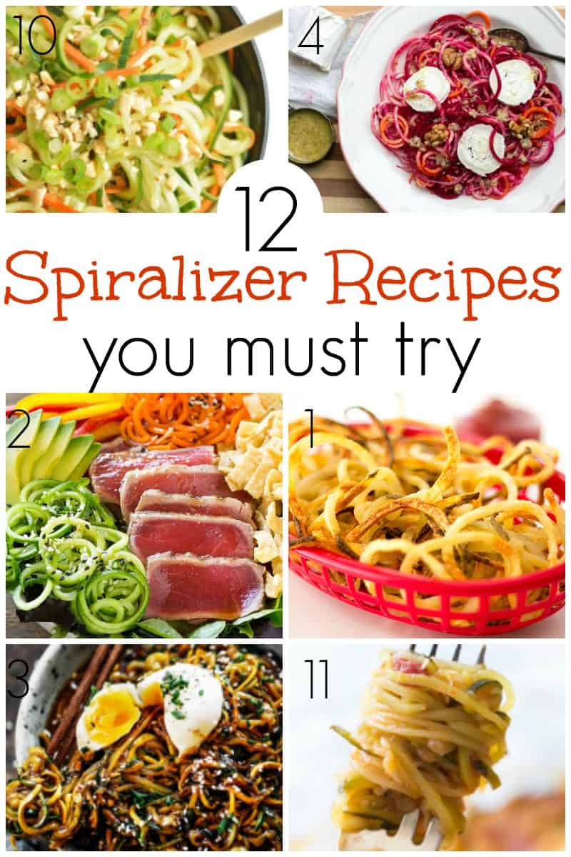 From baked curly fries to cucumber salads to carrot and cabbage slaws, there are a ton of recipe ideas out there for you to try your hand at spiralizers, and we’ve collected 12 Exciting Spiralizer Recipes for you to try out for yourself. | Design Dazzle