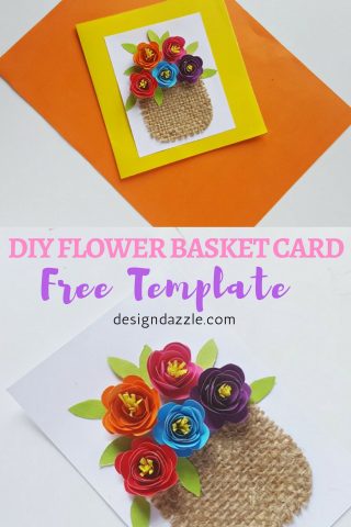 This flower basket card is so beautiful and easy to make. It's a perfect card to make for Mother's Day! I love that it has that beautiful and sweet appeal. - Design Dazzle
