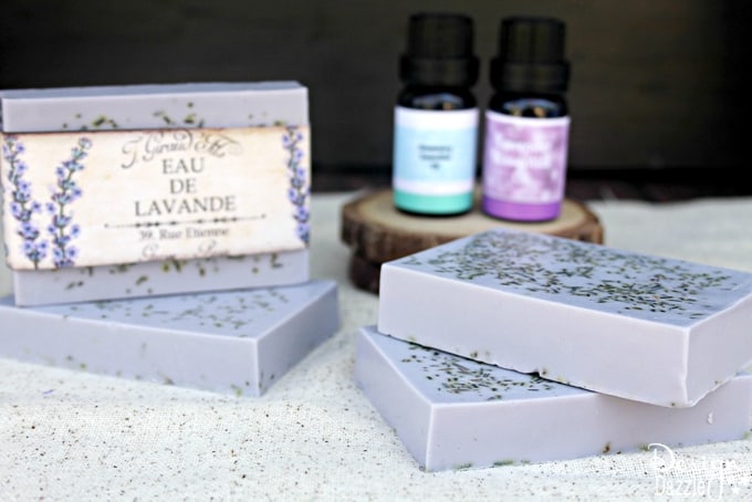 This Homemade Rosemary Lavender Soap recipe is surprisingly simple and turns out absolutely gorgeous every time you make it! | Design Dazzle