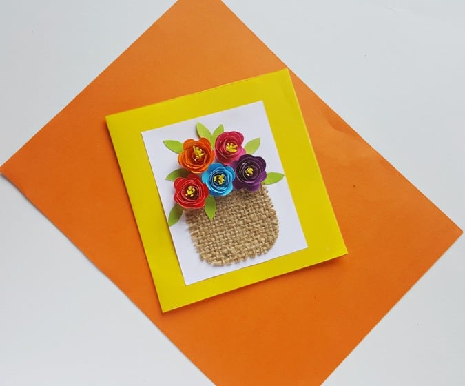 This flower basket card is so beautiful and easy to make, you'll want to make one for each of for your family and friends! I love that it has that Spring vibe to it and it shows in the vibrant colors used for the flowers. What a great creative project to welcome the new season!