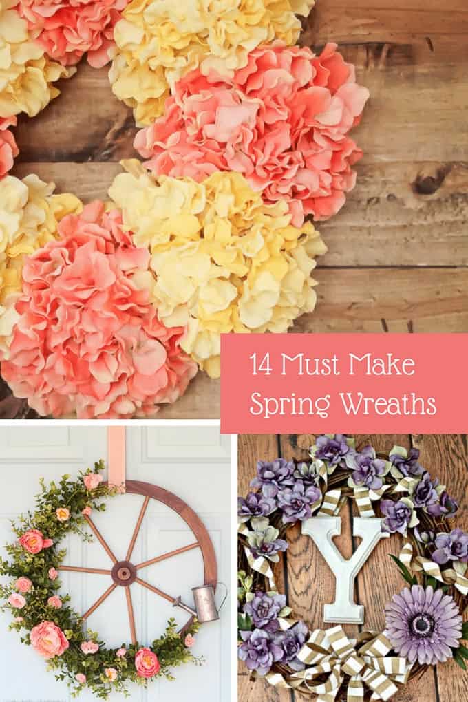 From an adorable umbrella wreath or a wagon wheel wreath, we've got it all! Scroll down to find a plethora of gorgeous spring wreaths. | Design Dazzle