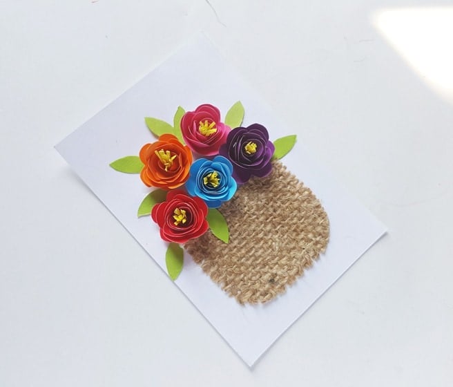 This flower basket card is so beautiful and easy to make. It's a perfect card to make for Mother's Day! I love that it has that beautiful and sweet appeal. - Design Dazzle