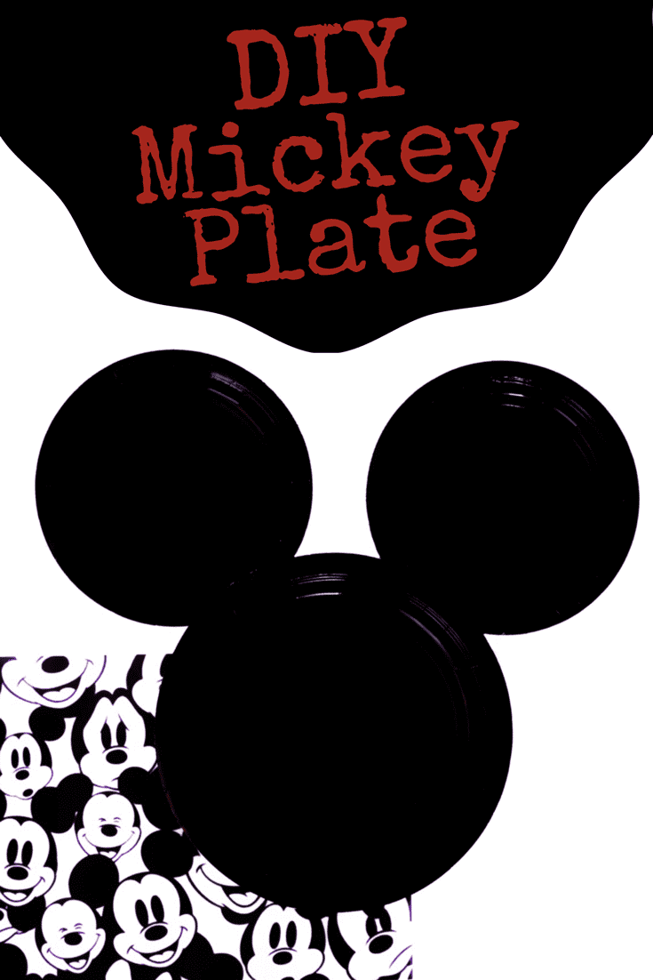 This DIY Mickey Mouse Plate project is super quick and easy to make. It's a great idea for your Disney or Mickey Mouse themed party. It's even a cute decor idea! #disney #mickeymouse| Design Dazzle