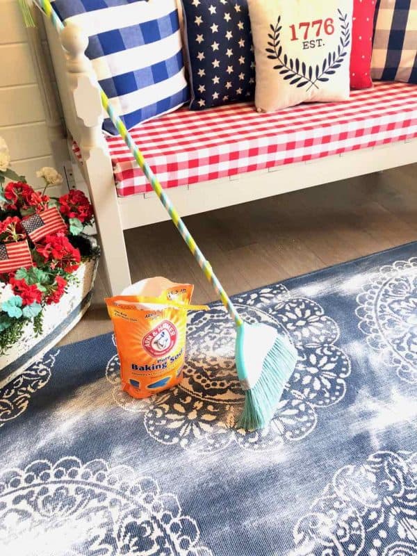 Is there anything more lovely than your home smelling fresh and clean? I've been getting ready for summer and I'm sharing my tips on how to clean rugs! Getting ready for summer. A clean home is a happy home! #summercleaning #Arm&Hammer