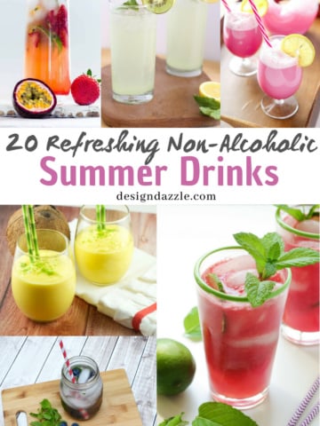 Check out our collection of non alcoholic summer drinks from the classic fruit juices and smoothies to unique drinks like ginger beer, rice milk, and more! - Design Dazzle