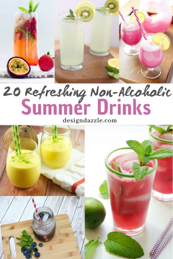 Check out our collection of non alcoholic summer drinks from the classic fruit juices and smoothies to unique drinks like ginger beer, rice milk, and more! - Design Dazzle