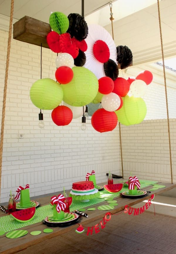 Learn how I set up this cute summer watermelon birthday party. Plan a super fun and exciting summer birthday for your kids! | Design Dazzle