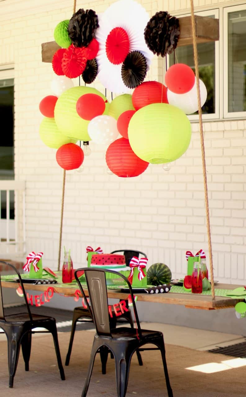 Learn how I set up this cute summer watermelon birthday party. Plan a super fun and exciting summer birthday for your kids! | Design Dazzle