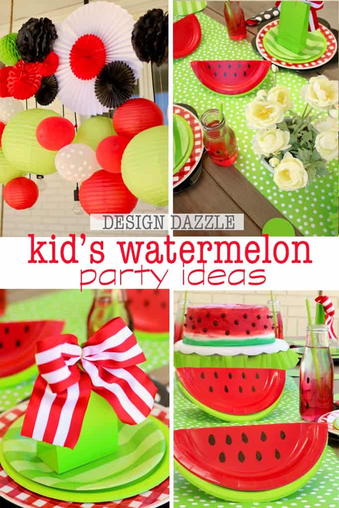 Sharing how to do an easy and fun summer Watermelon Kids Birthday Party. There is also a surprise @evite has for you! #ad #Evite20 #summerparty #summerbirthday #watermelonparty #watermelonbirthday #watermelonpartyideas #BeThere