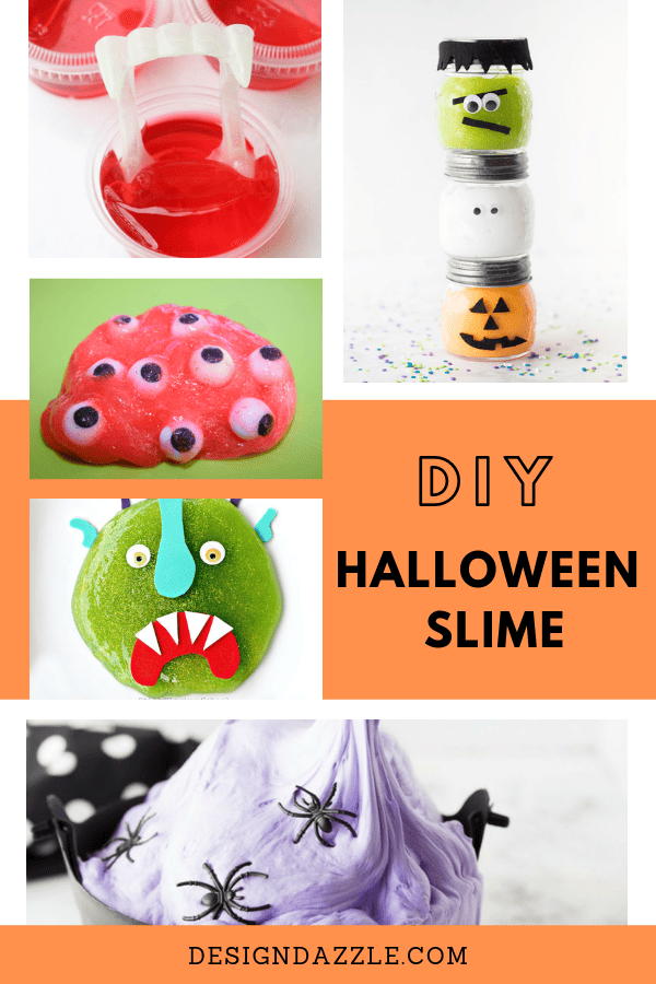 These DIY Halloween slime are so much fun they'll make your party extra exciting! The kids and kids at heart will definitely love them! - Design Dazzle