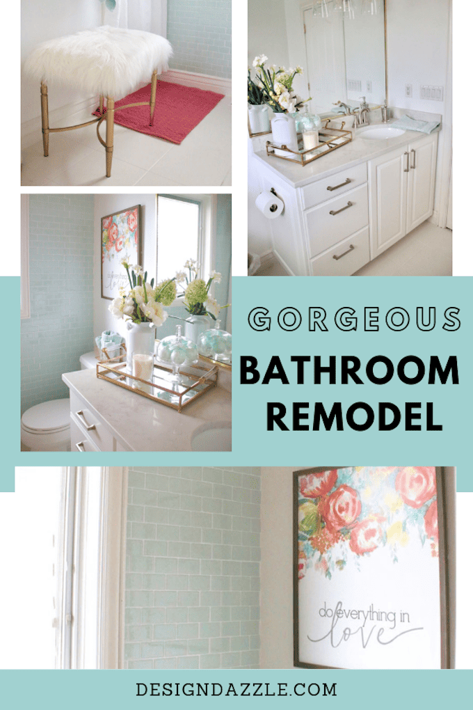 Unique DIY bathroom remodel ideas! Check out the gorgeous small tiles. #bathroomdecor #bathroomideas #bathroomrenovations || Design Dazzle Unique DIY bathroom remodel ideas! Check out the gorgeous small tiles. #bathroomdecor #bathroomideas #bathroomrenovations || Design Dazzle