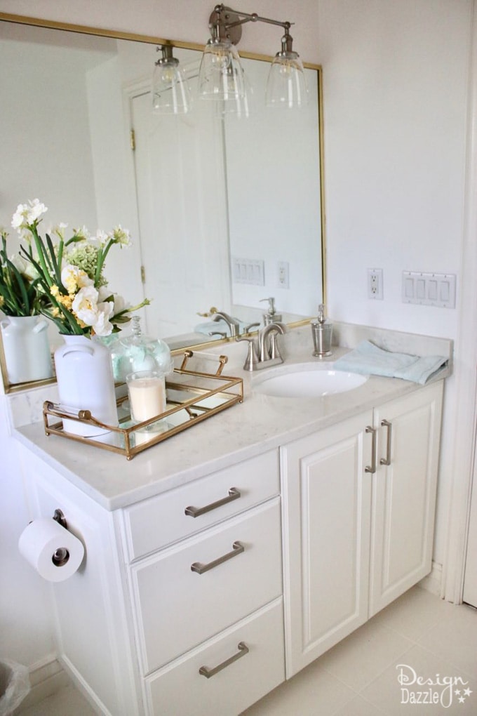 Tiling doesn't have to be difficult! As part of my bathroom remodel I'm showing you how I used Tic Tac Tiles to make my tiling process easy peasy! | Design Dazzle Tiling doesn't have to be difficult! As part of my bathroom remodel I'm showing you how I used Tic Tac Tiles to make my tiling process easy peasy! | Design Dazzle