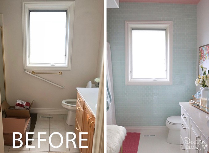 Tiling doesn't have to be difficult! As part of my bathroom remodel I'm showing you how I used Tic Tac Tiles to make my tiling process easy peasy! | Design Dazzle