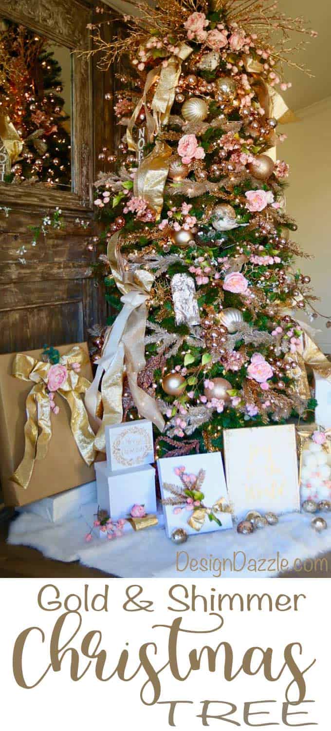 Gold Metallics Floral Christmas tree by Michaels Maker - Toni Roberts Design Dazzle Gold Metallics Floral Christmas tree by Michaels Maker - Toni Roberts Design Dazzle