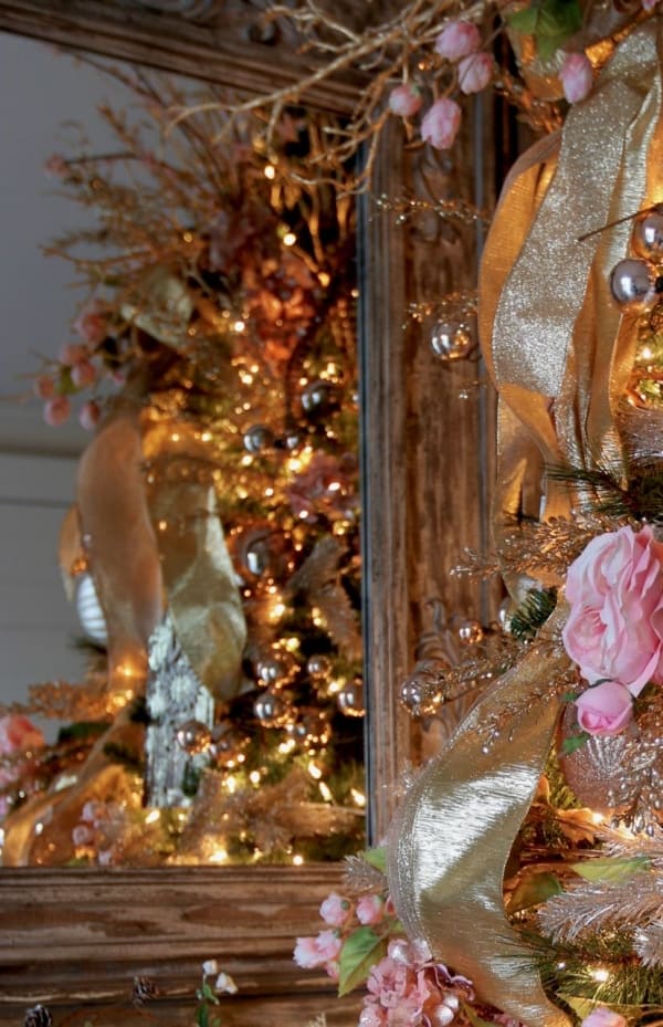 Pink Florals And Gold Metallics Christmas Tree - Dream Tree Challenge | Toni Roberts Design Dazzle