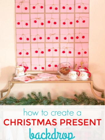 How to create a Christmas present backdrop