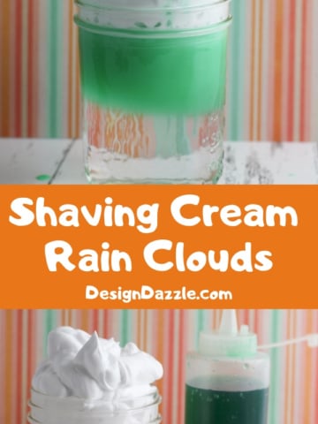 Shaving cream rain clouds