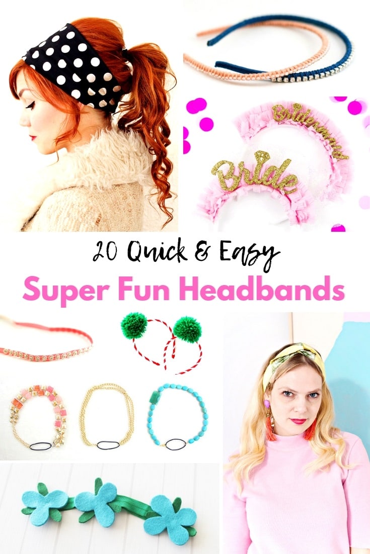 You can DIY headbands in so many cute ways! Here we have collected 20 easy peasy DIY headbands for both kids and adult alike! They are so much fun to create! It's a great boredom buster activity for the kids! - Design Dazzle