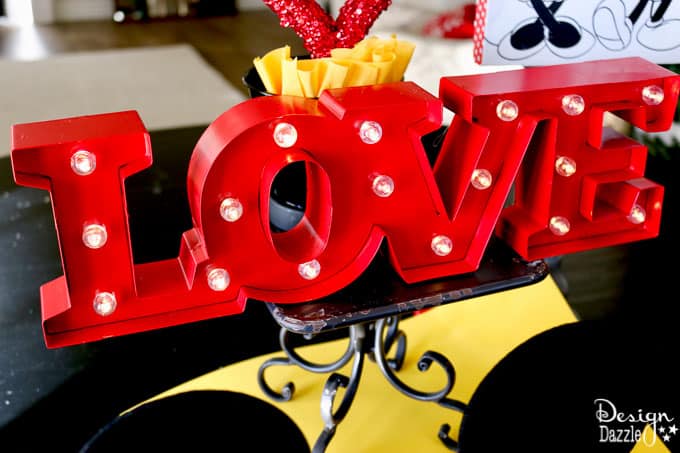 Whether you are planning a party for kids or adults, this Mickey and Minnie Valentine's Day Celebration is adorable and loads of fun! | Design Dazzle