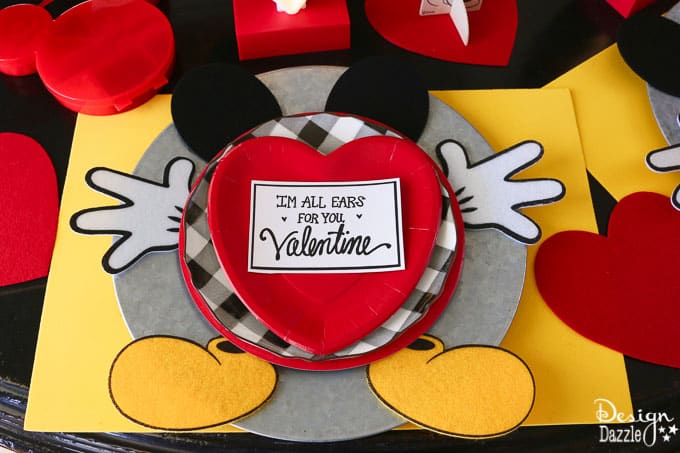 Whether you are planning a party for kids or adults, this Mickey and Minnie Valentine's Day Celebration is adorable and loads of fun! | Design Dazzle