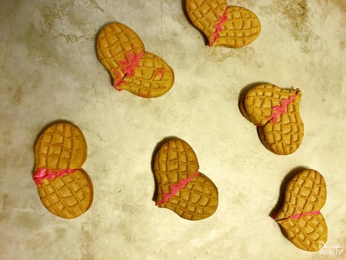 Oh my these Nutter Butter cookie hearts will melt your heart! I love how clever they were created and that they are super quick and easy too! Check them out! - Design Dazzle