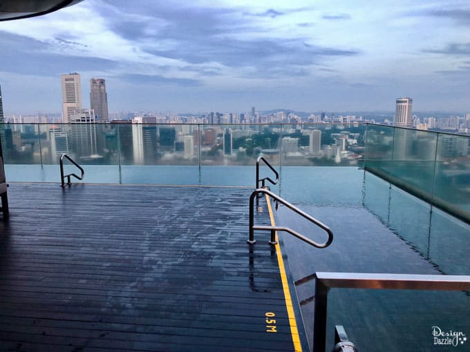 Singapore Marina Bay Sands and swimming in their infinity pool absolutely lived up to the hype! Read all about our experience! | Design Dazzle