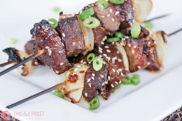 Asian steak skewers