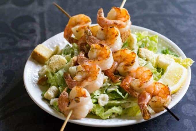 Grilled shrimp kabobs