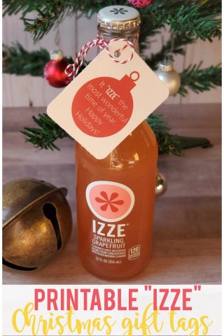 Izze christmas gift tags title