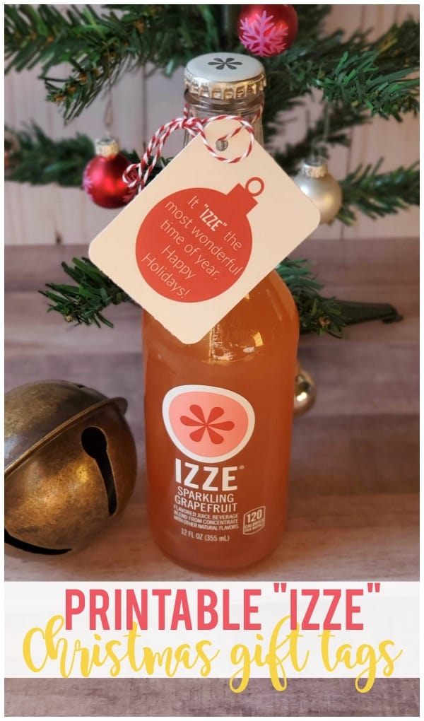 Izze christmas gift tags title