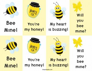 Bee Mine Valentine Cards Free Printable Design Dazzle