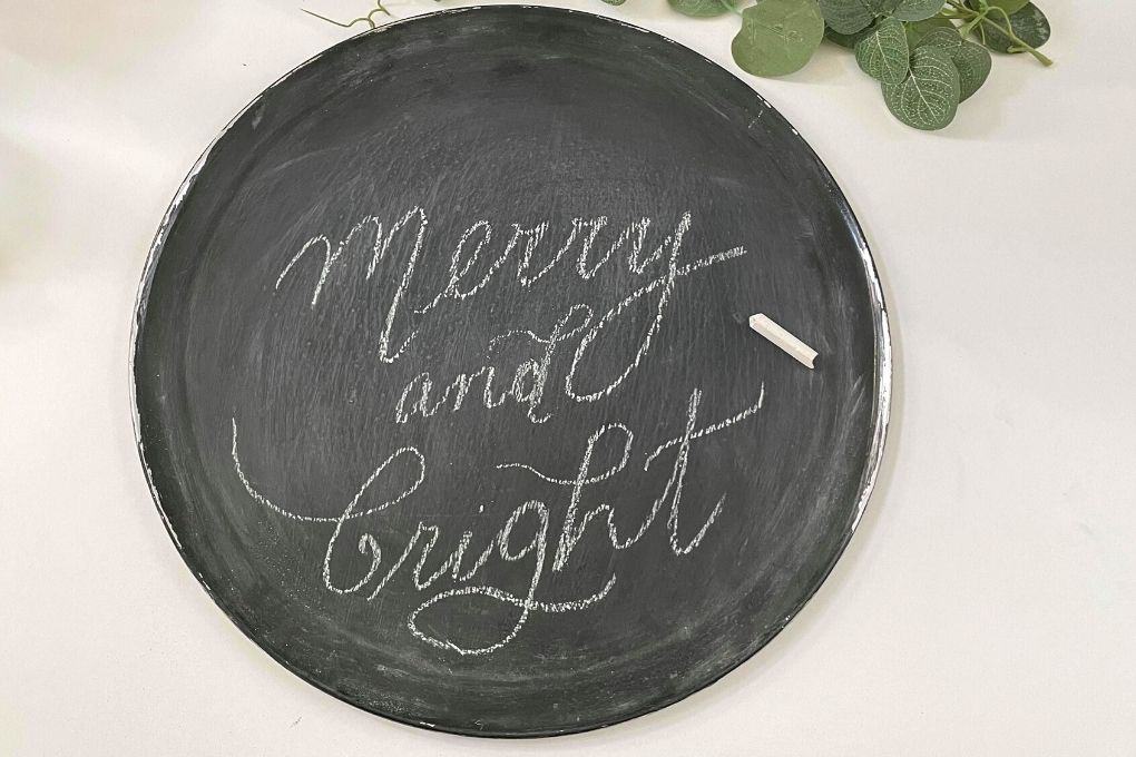 merry and bright hand lettered