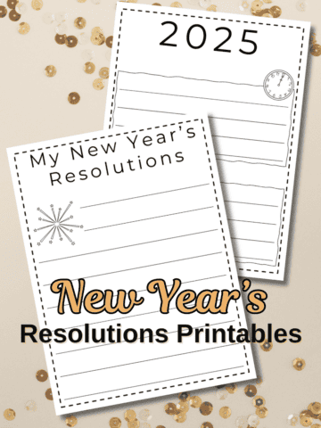 2025 New Years Resolution Printables