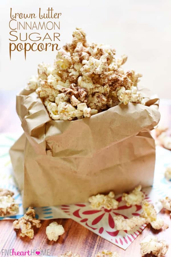 brown butter cinnamon sugar popcorn