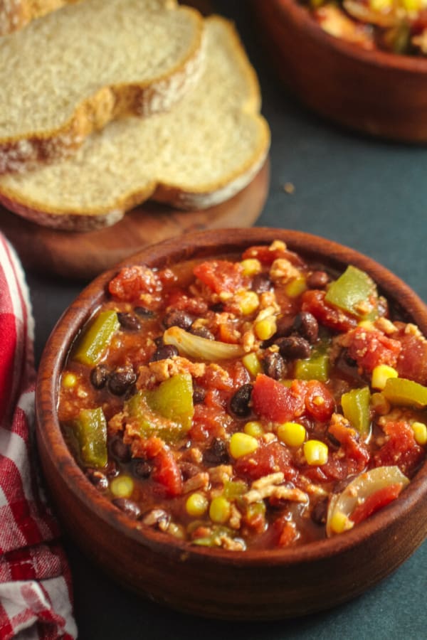 2 slow cooker turkey black bean chili