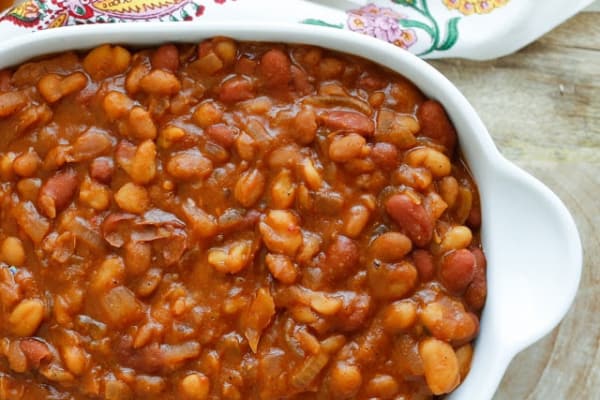 slow cooker mexican baked beans