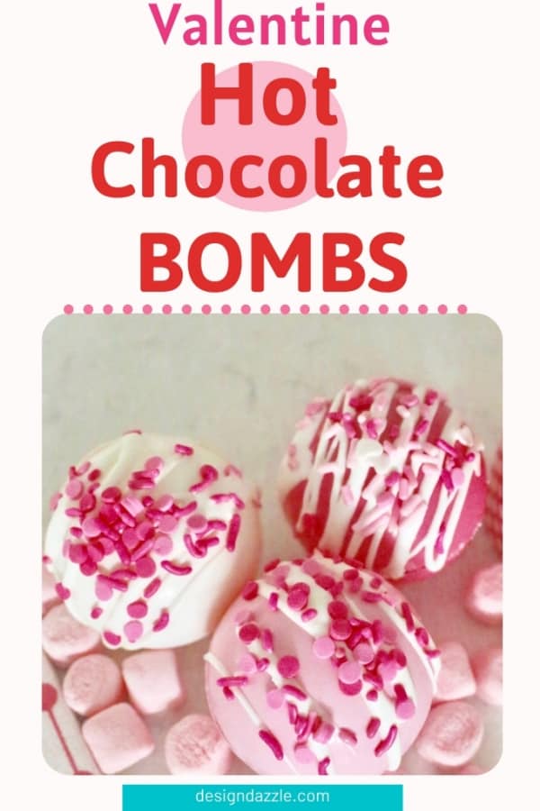 Valentine hot chocolate bomb