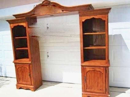 Repurposed Entertainment Center to Shoe Storage Cabinet - Design Dazzle