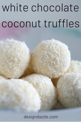 White chocolate coconut truffles