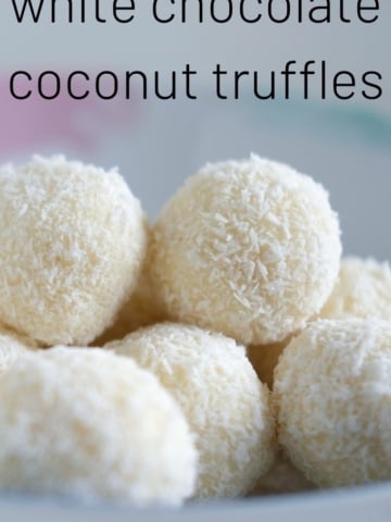 White chocolate coconut truffles