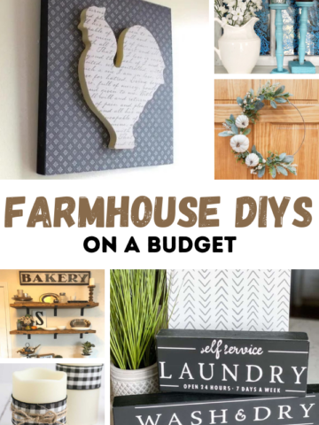 20 easy farmhouse diys on a budget