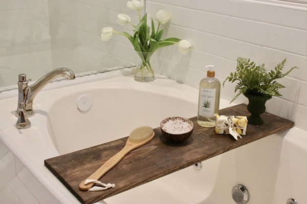 DIY Bathtub Tray - No tools needed