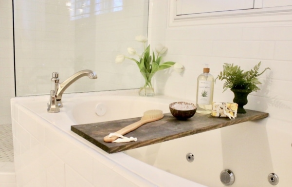 15 DIY Bathtub Tray Ideas for a Relaxing Soak - The Handyman's Daughter