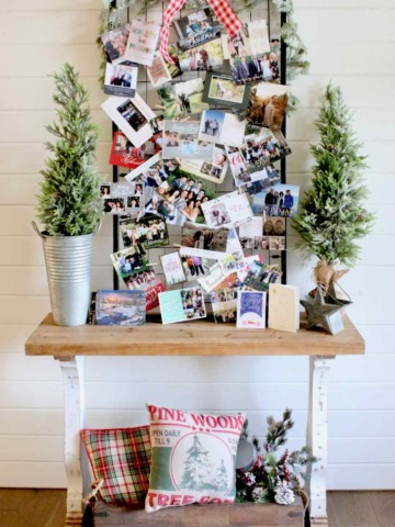 Vintage/Farmhouse Christmas Card Display