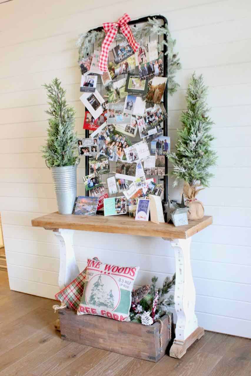 Vintage/Farmhouse Christmas Card Display