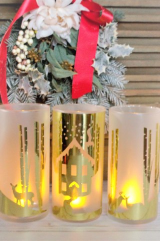 Winter Scene Frosted Vases by CWBD Parties